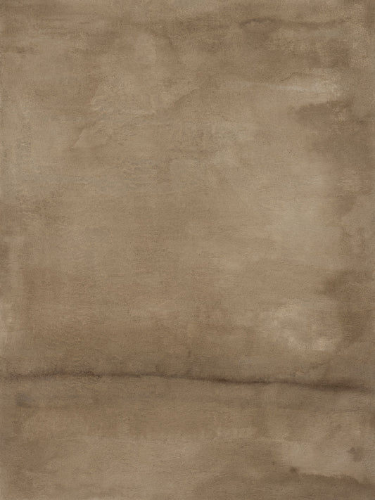 Abstract artwork in warm brown tones with subtle textures and faint horizontal shading near the bottom.